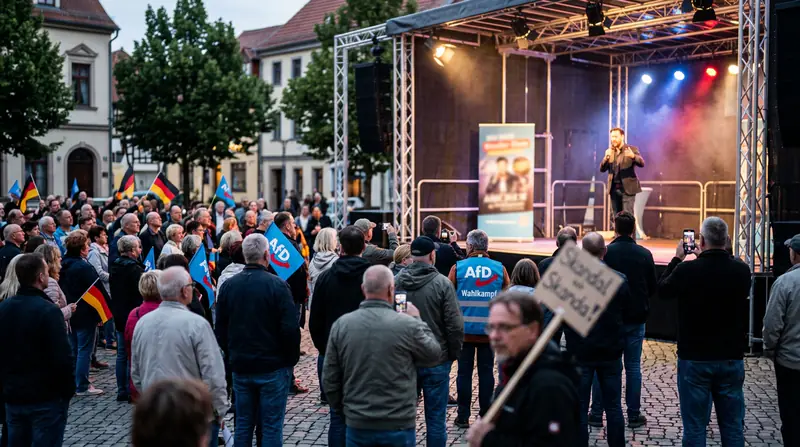 AfD-Wahlkampfauftakt in Sachsen-Anhalt: Zwischen Spenden-Skandal und Wendler-Show